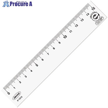 共栄プラスチック R-PET直線定規 15cm P-1515  1本 ▼460-5536