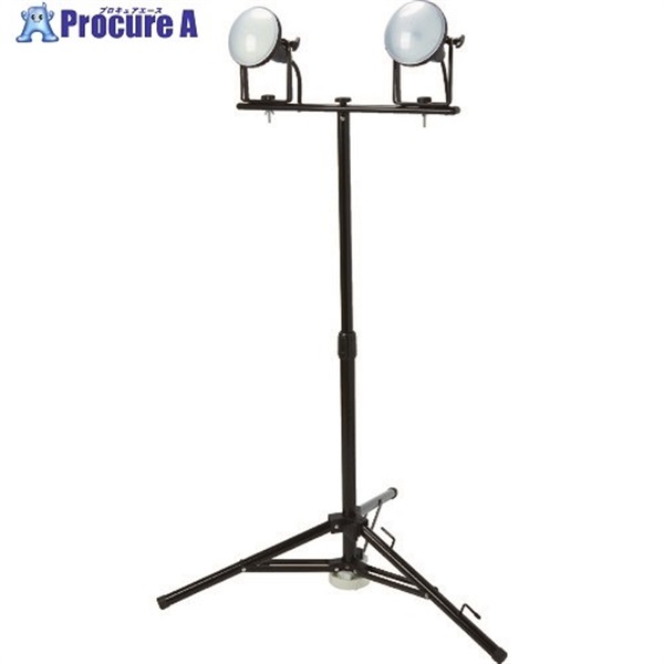 TRUSCO LED投光器 DELKURO 三脚タイプ 2灯 20W 5m アース付 2芯3芯両用タイプ RTLE-205EP-SK2  1台  トラスコ中山(株)