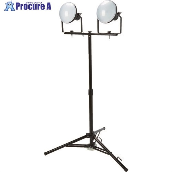 TRUSCO LED投光器 DELKURO 三脚タイプ 2灯 50W 5m アース付 2芯3芯両用タイプ RTLE-505EP-SK2  1台  トラスコ中山(株)