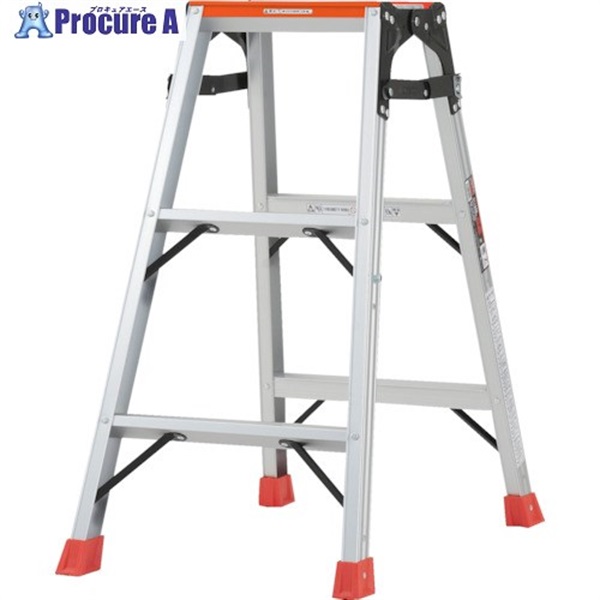 TRUSCO 天板乗り防止ペイントはしご兼用脚立 アルミ合金製・脚カバー付 高さ0.81m PTHK-090  1台  トラスコ中山(株)