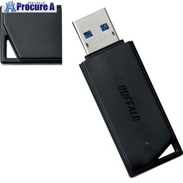 バッファロー USB3.1(Gen1)/USB3.0対応 USBメモリー バリューモデル 64GB ブラック RUF3-K64GB-BK  1個  (株)バッファロー ▼429-5155