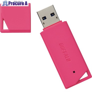 BAFFALO USB3.1(Gen1)/USB3.0対応 USBメモリー バリューモデル 64GB ピンク RUF3-K64GB-PK  1個  (株)バッファロー ▼429-5160