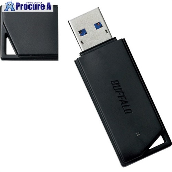 バッファロー USB3.1(Gen1)/USB3.0対応 USBメモリー バリューモデル 32GB ブラック RUF3-K32GB-BK  1個  (株)バッファロー ▼429-5187