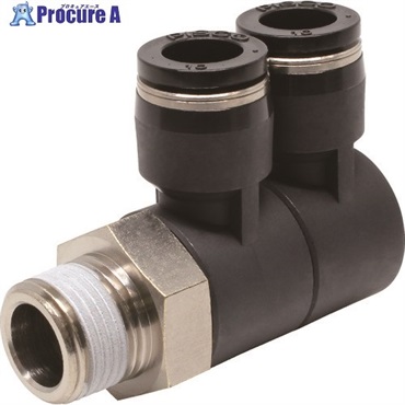 PISCO チューブフィッティング ダブルユニバーサルエルボチューブ10ネジ03 PHW10-03  1個 ▼809-5405