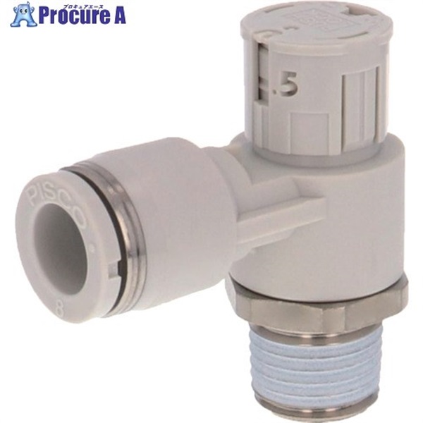 PISCO スピードコントローラ ダイヤル付タイプ JSGS8-02AW  1個  (株)日本ピスコ ▼560-3119