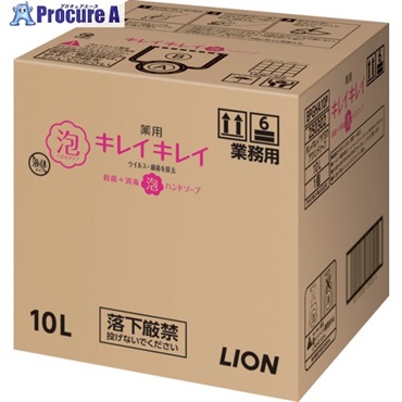 ライオン 【4月末まで期間限定特価】 キレイキレイ薬用泡ハンドソープ シトラスフルーティーの香り 10L BPGHA10P  1個  ライオン(株) ▼208-3421
