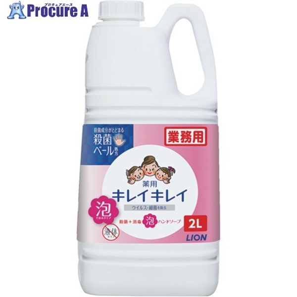 ライオン 【4月末まで期間限定特価】 キレイキレイ薬用泡ハンドソープ シトラスフルーティーの香り 2L BPGHA2P  1本  ライオン(株) ▼208-3422