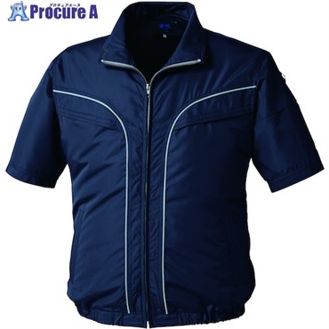 空調服 空調服[[R下]] 半袖ブルゾン ネイビー LL KU92220N80S4  1着  (株)空調服 ▼609-6594
