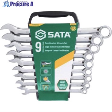 SATA コンビネーションレンチセット(9点) ST09020SJ  1S  SATA社 ▼679-3483