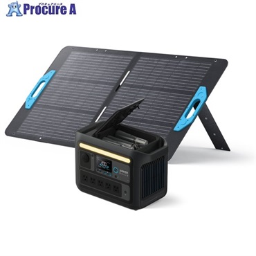 Anker ポータブル電源＋ソーラーパネル Solix C800Plus ブラック with Solix PS100 バンドルセット PS1-A1754511  1S  ▼698-0273