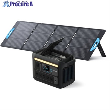 Anker ポータブル電源＋ソーラーパネル Solix C800Plus ブラック with Solix PS200 バンドルセット PS2-A1754511  1S  ▼698-0274