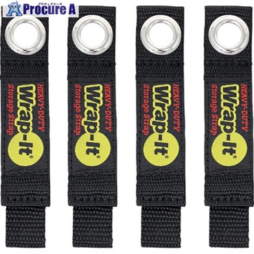 WrapーIt フック付ストラップHEAVYーDUTY 7インチ(4本入り) 104-10BX  1S  JJAAMM社 ▼697-8477