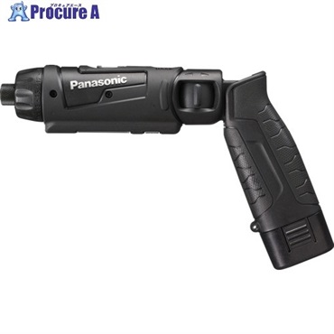 Panasonic 充電スティックドリルドライバー 7.2V 黒 電池2個付き EZ7421F07D-B  1台  パナソニック(株)エレクトリックワークス社 ▼690-4308