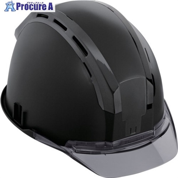 タジマ ヘルメット セフメット(セフ取付溝付ヘルメット) マットブラック スモーク HSMBCSB  1個 ▼696-9804