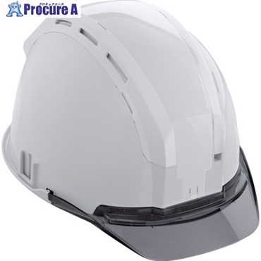 タジマ ヘルメット セフメット(セフ取付溝付ヘルメット) ホワイト スモーク HSWCSB  1個 ▼696-9826