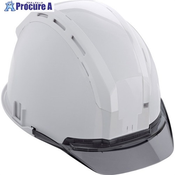 タジマ ヘルメット セフメット(セフ取付溝付ヘルメット) ホワイト スモーク HSWCSB  1個 ▼696-9826