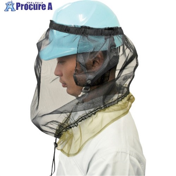 緑十字 熱中症予防対策商品 ヘルメット用防虫ネット 375507  1枚  (株)日本緑十字社 ▼105-6885