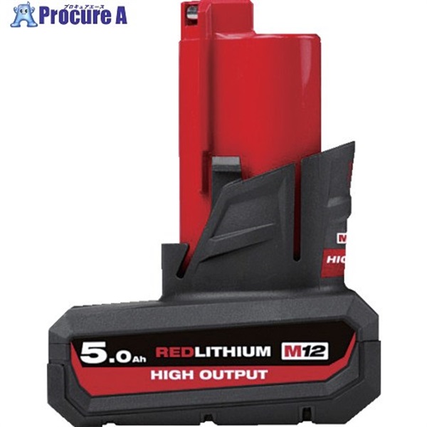 milwaukee M12 5.0AHパワーブーストバッテリー M12 HB5 JP  1台  ミルウォーキーツール・ジャパン合同会社 ▼521-4435