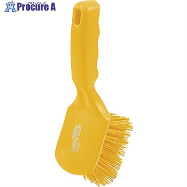 HillBrush ショートハンドルブラシ(ハード)黄 254X72 D4RESY  1本  ヒルブラシ(株) ▼696-2365