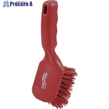 HillBrush ショートハンドルブラシ(ハード)赤 254X72 D4RESR  1本  ヒルブラシ(株) ▼696-2370