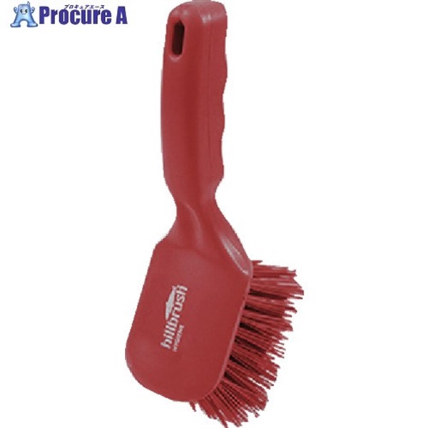 HillBrush ショートハンドルブラシ(ハード)赤 254X72 D4RESR  1本  ヒルブラシ(株) ▼696-2370