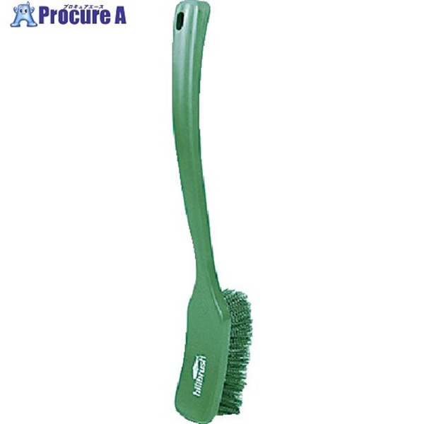 HillBrush ロングハンドルブラシ(ソフト)緑 406X50 D10RESG  1本  ヒルブラシ(株) ▼696-5581