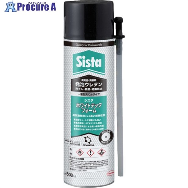 Sista 発泡ウレタン ホワイトテックフォーム ストロータイプ 500ml SWS-525  1本  ヘンケルジャパン(株) ▼698-5070