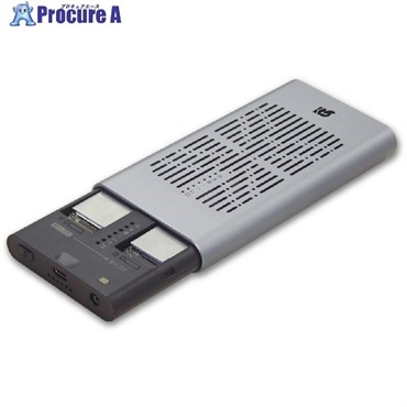 RATOC USB3.2 Gen2x2 M.2 SSDケース(クローン機能搭載・NVMe 2台用) RS-ECM2-U32C  1個  ラトックシステム(株) ▼557-9475