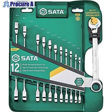 SATA クイックラチェットコンビネーションレンチセット(12点) ST09066-02  1S  SATA社 ▼679-3472