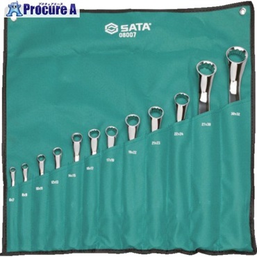 SATA 両口めがねレンチセット[12点]40度 ST08007SJ  1S  SATA社 ▼679-3480