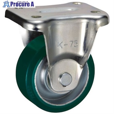 UKAI 中荷重用キャスター 固定金具 Kタイプ ウレタンゴム 車輪径75mm SUIK-75  1個  岐阜産研工業(株)(ウカイ) ▼691-0089