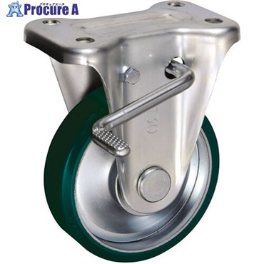 UKAI 中荷重用キャスター ストッパー付固定金具 KBZタイプ ウレタンゴム 車輪径130mm SUIKBZ-130  1個  岐阜産研工業(株)(ウカイ) ▼691-0097