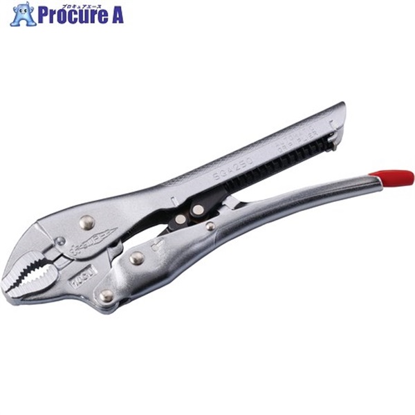 スーパー フルオートタイプグリッププライヤ 全長:247mm 口開き:(角・丸材)1～40 SGA250  1丁  (株)スーパーツール ▼692-2365