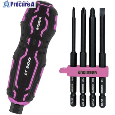 ENGINEER 差替式ドライバー GTドライヴ＆プラマイロング PINK＆BLACK DZ-73P DZ-73P  1S  (株)エンジニア ▼704-8666