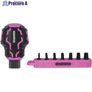 ENGINEER ヘックスローブドライバーセット STUBBYドライヴ＆ヘクスローブ極短 PINK＆BLACK DZ-93P  1S  (株)エンジニア ▼704-8667