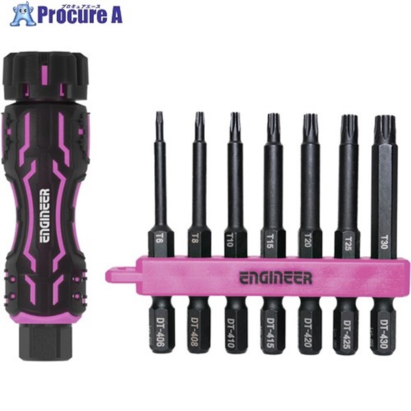 ENGINEER ヘックスローブドライバーセット MINIドライヴ＆ヘクスローブミドル PINK＆BLACK DZ-83P DZ-83P  1S  (株)エンジニア ▼704-8672