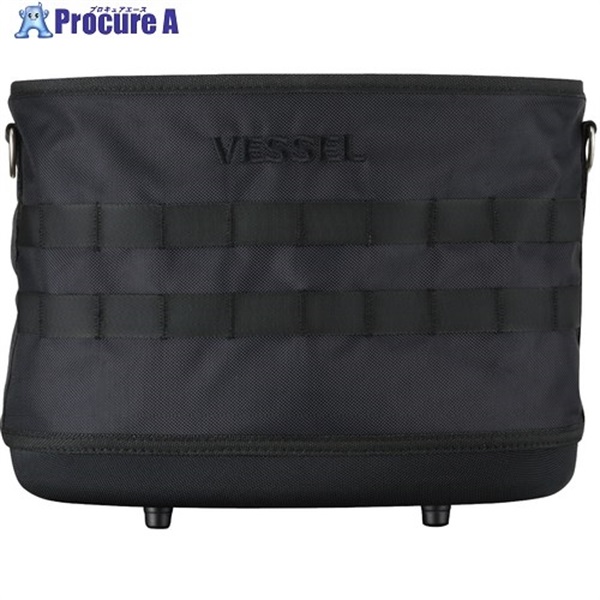 VESSEL TBK-300BK タフフィットバケツM(収納付き) 黒仕様 TBK-300BK  1個  (株)ベッセル ▼706-0476