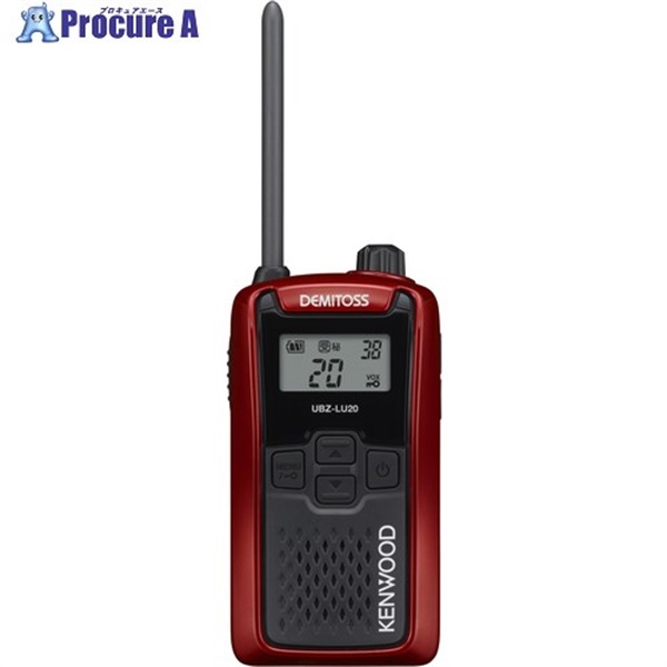 KENWOOD 特定小電力トランシーバー(交互通話) DEMITOSS レッド UBZ-LU20RD  1台 ▼706-4378
