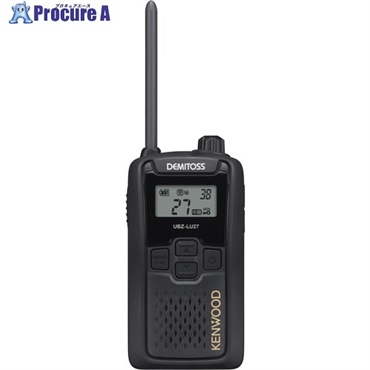 KENWOOD 特定小電力トランシーバー(交互・中継対応) DEMITOSS ブラック UBZ-LU27  1台  (株)JVCケンウッド ▼706-4382
