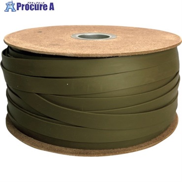 ユタカメイク ゴム 平ゴムドラム巻 押出成形タイプ 20mm×100m ODグリーン PRT-E101  1巻  (株)ユタカメイク ▼595-2391