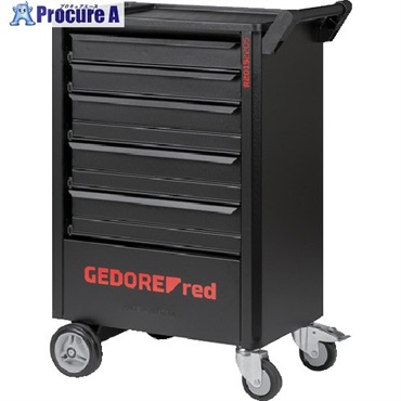 GEDORE デュアルオープンツールトロリ 5段＋キャビネット ブラック 3301675  1台  GEDORE社 ▼680-0956