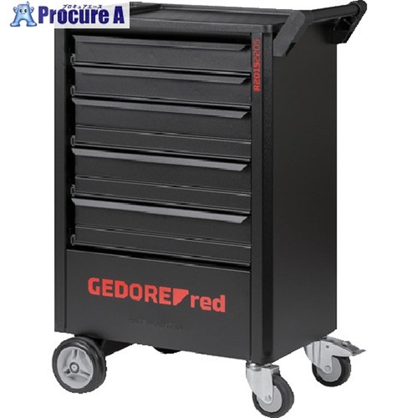 GEDORE デュアルオープンツールトロリ 5段＋キャビネット ブラック 3301675  1台  GEDORE社 ▼680-0956