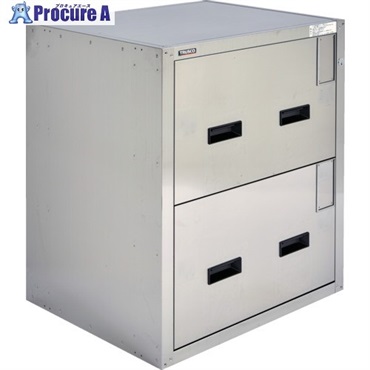 TRUSCO 耐震薬品庫 705X600XH800 2段引出型 SYW-2N  1台 ◇▼686-3295