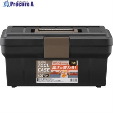 IRIS 206152 ツールケース 400 ブラック/サンドベージュ TCR-400  4個 ▼705-3837