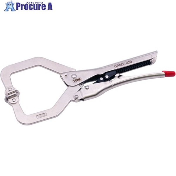 TONE オートグリッププライヤ C型スイベル 最大口開き86MM GPACV-330  1個 ▼712-7982