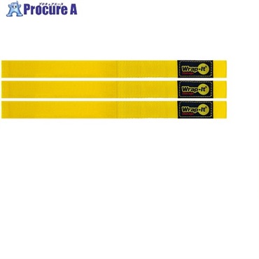 WrapーIt クイック収納ストラップ 12インチ 黄色(3本パック) 103-BS-12YE  1S ▼708-6519