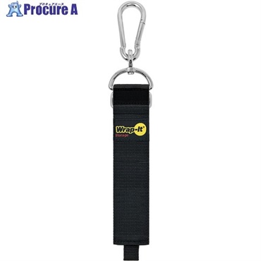 WrapーIt カラビナ付き収納ストラップ 24インチ 黒 100-HNH-24BL  1個 ▼708-6522