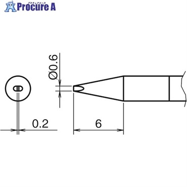白光 こて先 1D型 T50-D1  1個 ▼558-6293