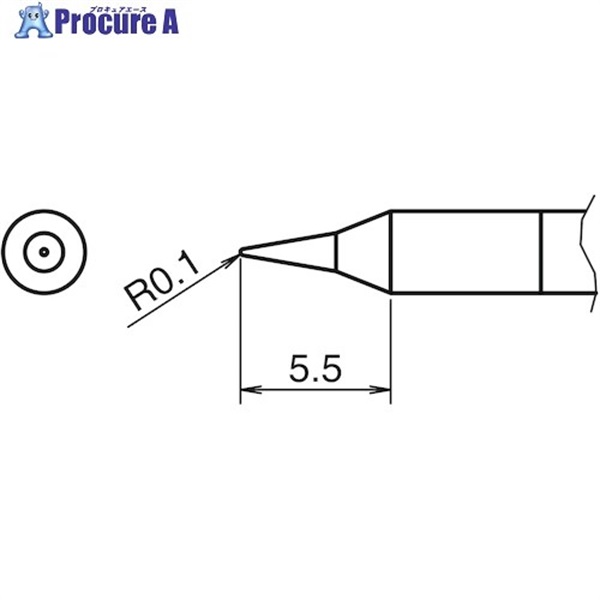 白光 こて先 0.1J型 T50-J01  1個 ▼558-6298