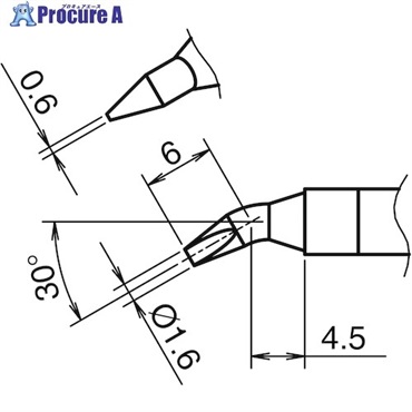 白光 こて先 1.6JD型 T39-JD16  1個 ▼558-6371
